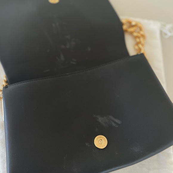 Versace Nappa Palazzo Sultan black handbag w/ gold Medusa and chain - Picture 7 of 7